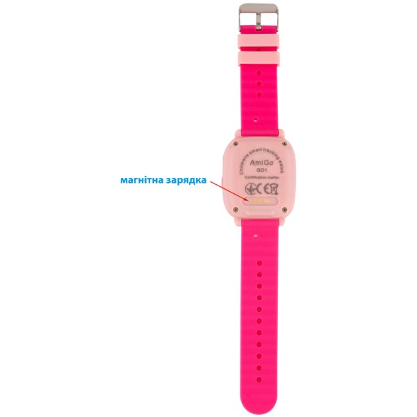 Фото - Детские часы AmiGo GO001 Swimming Camera+LED Pink