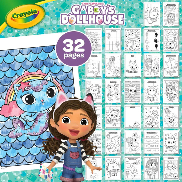 Фото - Набор для рисования Crayola Gabby's Doll's House 32 стoр. 1 и 7 фломастеров (04-7024G)
