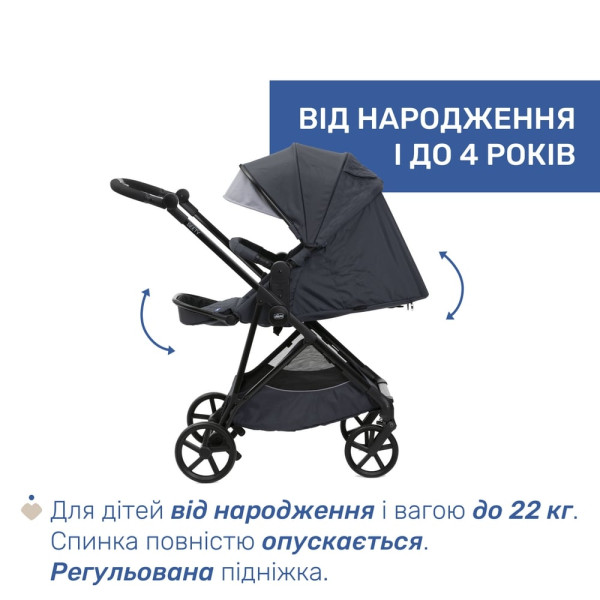 Фото - Коляска універсальна 2 в 1 Chicco 2 в 1 Seety (87097.53.01)