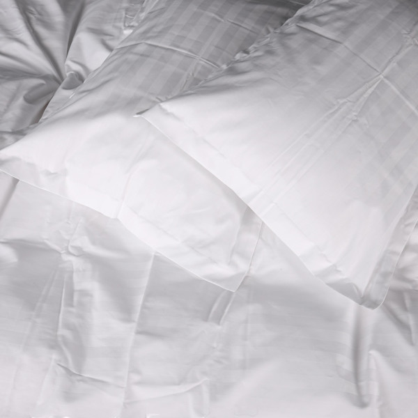 Фото - Комплект постельного белья детский MirSon Satin Stripe 30-0001 White 110х140 (2200005245620)