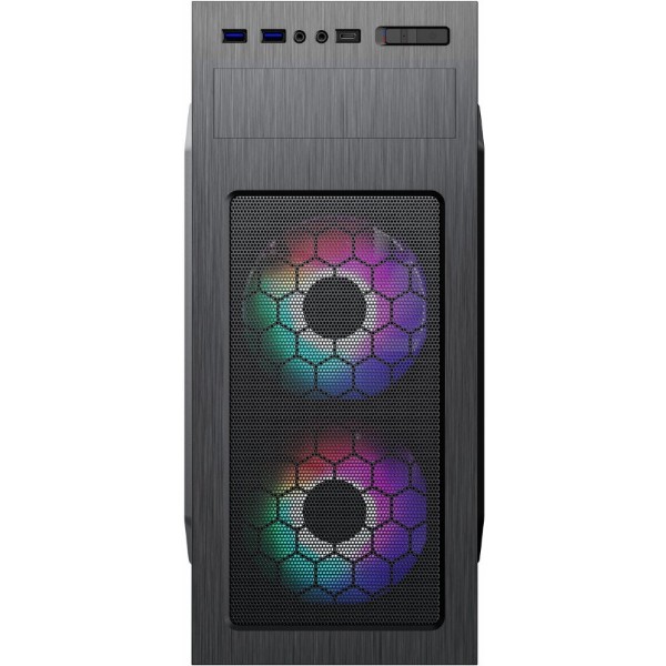 Фото - Корпус Gamemax ATX з блоком живлення Midi Tower MT525-2U3TYC-500B