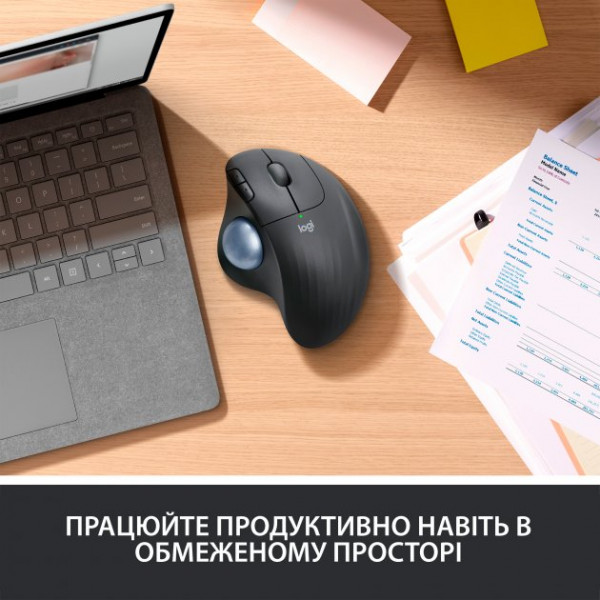 Фото - Мышь беспроводная Logitech Ergo M575 Mouse Graphite (910-006221)
