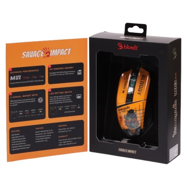Фото - Мышь проводная игровая Bloody W63 Max (Renegade Sunset)