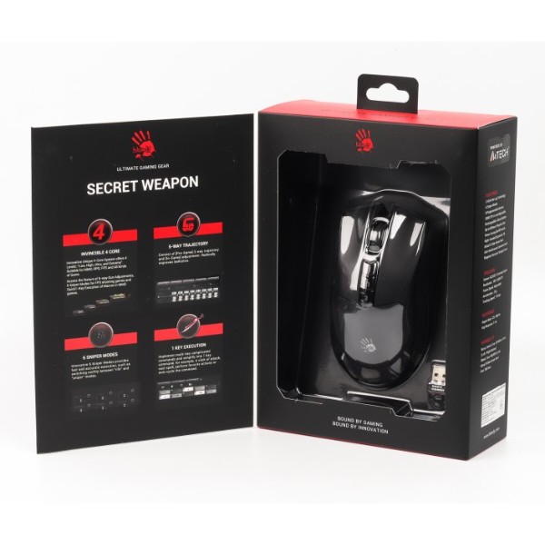 Фото - Миша бездротова ігрова Bloody R90 Plus Black