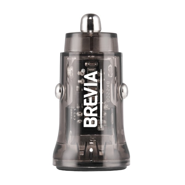 Фото - Автомобільний зарядний пристрій Brevia ePower DualDrive 15W 2xUSB-A, transparent black (47015DUB)