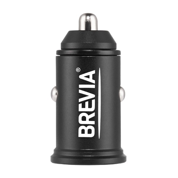 Фото - Автомобильное зарядное устройство Brevia ePower DualMetal 48W 1xUSB-C+1xUSB-A, Black (46248CAB)