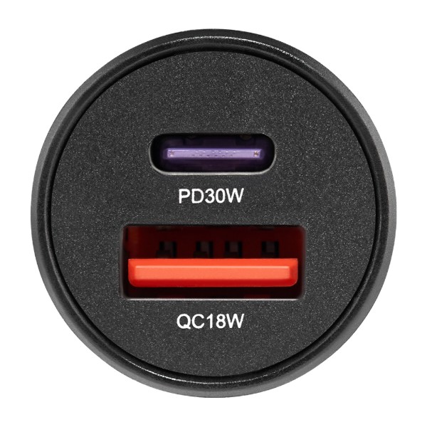 Фото - Автомобильное зарядное устройство Brevia ePower DualCharge 48W 1xUSB-C+1xUSB-A, Black (46348CAB)