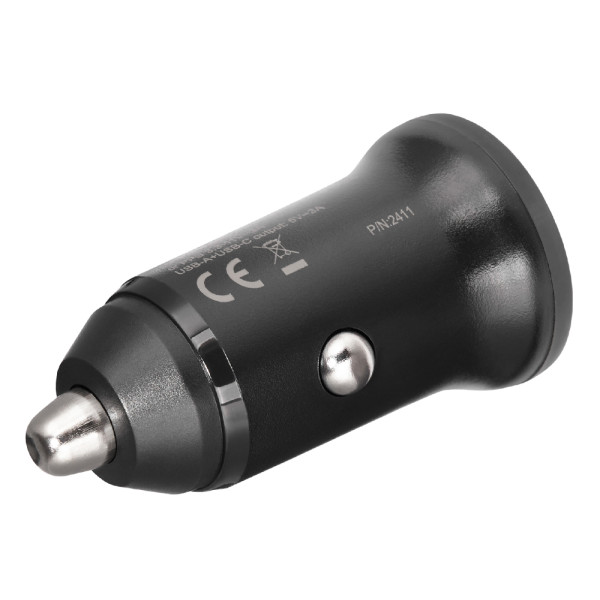 Фото - Автомобільний зарядний пристрій Brevia ePower DualCharge 30W 1xUSB-C+1xUSB-A, Black (46430CAB)