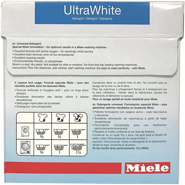 Фото - Пральний порошок Miele для білого білизни UltraWhite 2.7 кг (11997081RU)