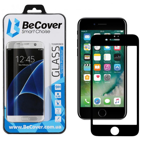 Фото - Захисне скло для смартфону BeCover for Apple iPhone 8 Plus/7 Plus Black (701042) Фото - Захисне скло для смартфону BeCover for Apple iPhone 8 Plus/7 Plus Black (701042)