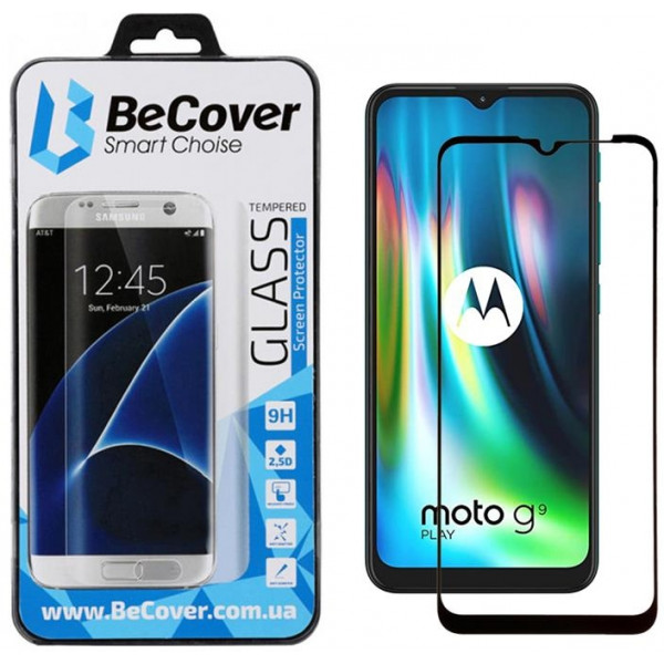 Фото - Захисне скло для смартфону BeCover for Motorola Moto G9 Play Black (705245)