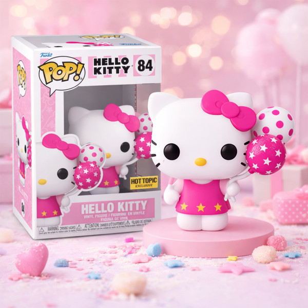 Фото - Колекційна фігурка FUNKO POP! серії Hello Kitty - ХЕЛЛОУ КІТТІ З КУЛЬКАМИ (92223)