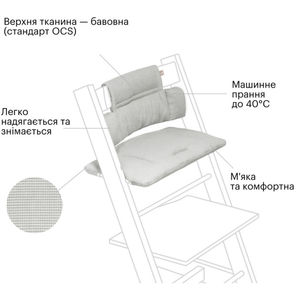 Фото - Вставка для стільчика для годування Stokke для Tripp Trapp (Classic від 18 міс.), кол. різнокольорові круги (Soul System) (100389)