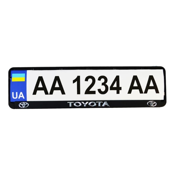 Фото - Рамка под номер Poputchik с объемными буквами Toyota 2 шт. (24-017)