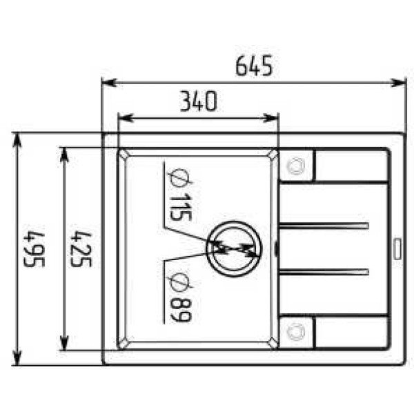 Фото - Мийка кухонна VALESO 6550 INTENSO матова Темна скеля
