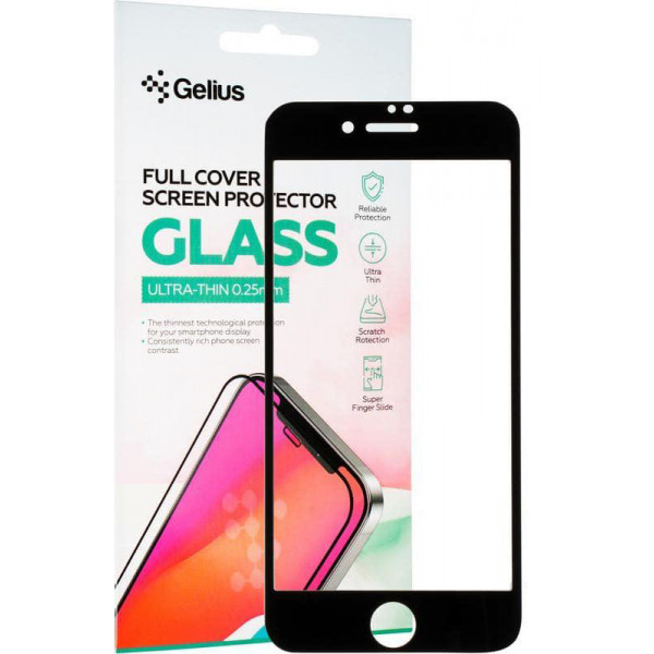 Фото - Захисне скло для смартфону Gelius Full Cover Ultra-Thin 0.25mm for iPhone 7 Black (93353)