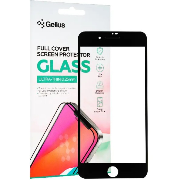 Фото - Захисне скло для смартфону Gelius Full Cover Ultra-Thin 0.25mm for iPhone 7 Plus Black (93354)