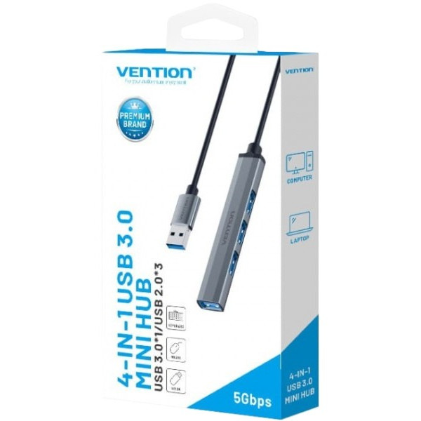 Фото - Хаб USB Vention USB 3.0 1xUSB 3.0/3xUSB 2.0, 0.15m (CKOHB)