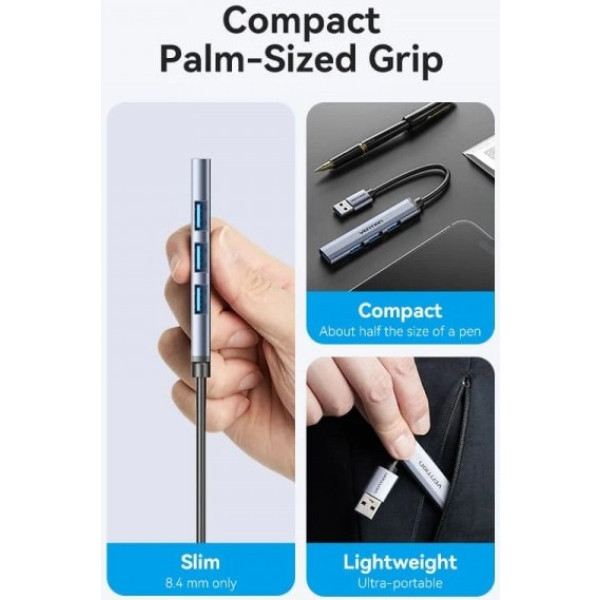 Фото - Хаб USB Vention USB 3.0 1xUSB 3.0/3xUSB 2.0, 0.15m (CKOHB)