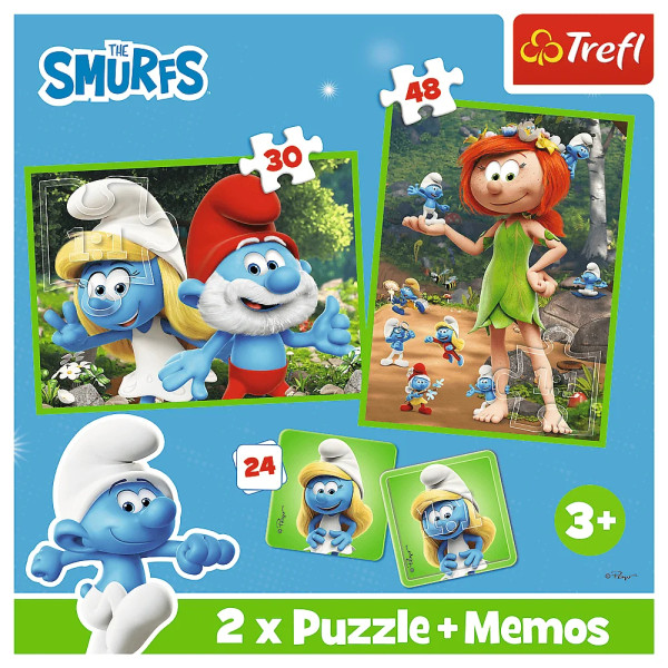 Фото - Пазлы (3-4 года) Trefl 2в1+memos The Smurfs Смурфикам весело (36568)