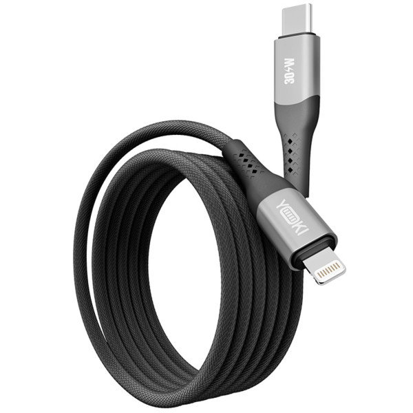Фото - Кабель YOKI SOLID Type-C to Lightning 30W 1.2m Black (YK-SO15)