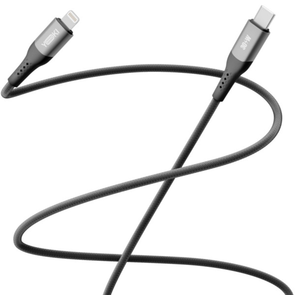 Фото - Кабель YOKI SOLID Type-C to Lightning 30W 1.2m Black (YK-SO15)