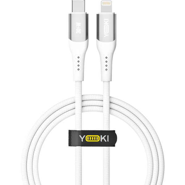 Фото - Кабель YOKI SOLID Type-C to Lightning 30W 1.2m White (YK-SO15)