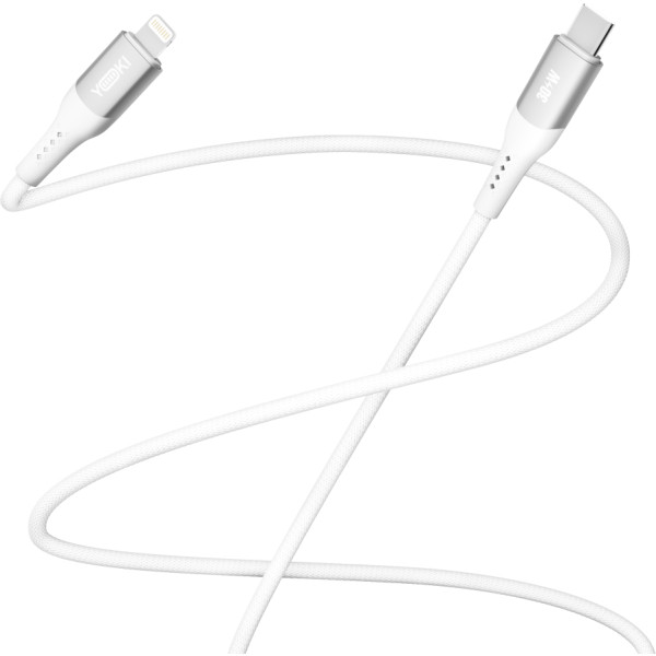 Фото - Кабель YOKI SOLID Type-C to Lightning 30W 1.2m White (YK-SO15)