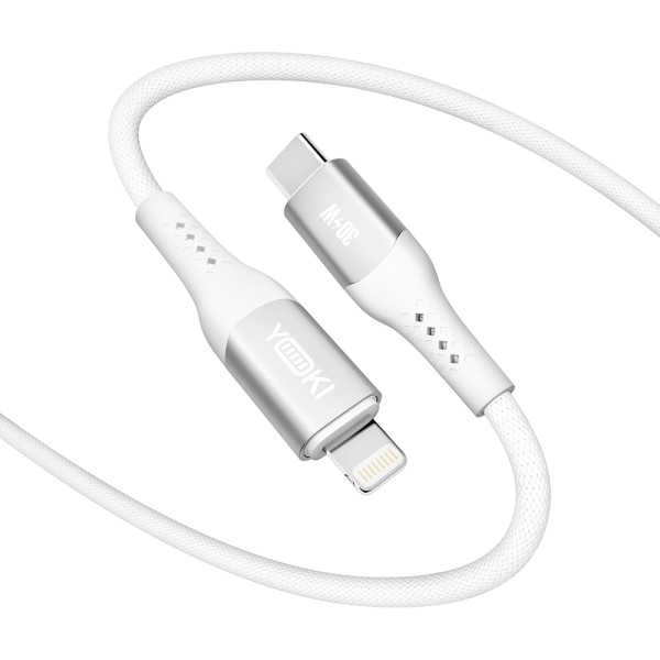 Фото - Кабель YOKI SOLID Type-C to Lightning 30W 1.2m White (YK-SO15)