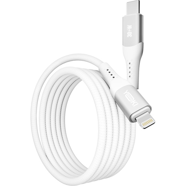 Фото - Кабель YOKI SOLID Type-C to Lightning 30W 1.2m White (YK-SO15)