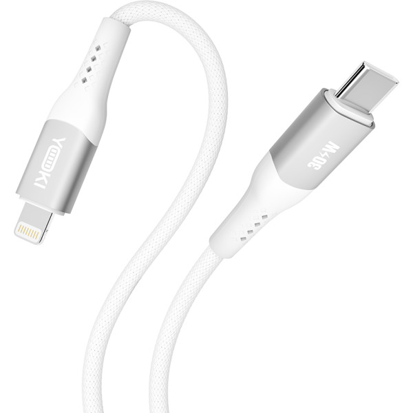 Фото - Кабель YOKI SOLID Type-C to Lightning 30W 1.2m White (YK-SO15)