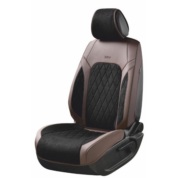 Фото - Комплект накидок на сидіння автомобіля Beltex 3D Malibu black-brown (BX89700)