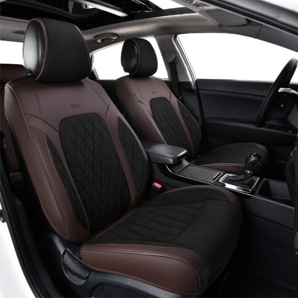 Фото - Комплект накидок на сидіння автомобіля Beltex 3D Malibu black-brown (BX89700)