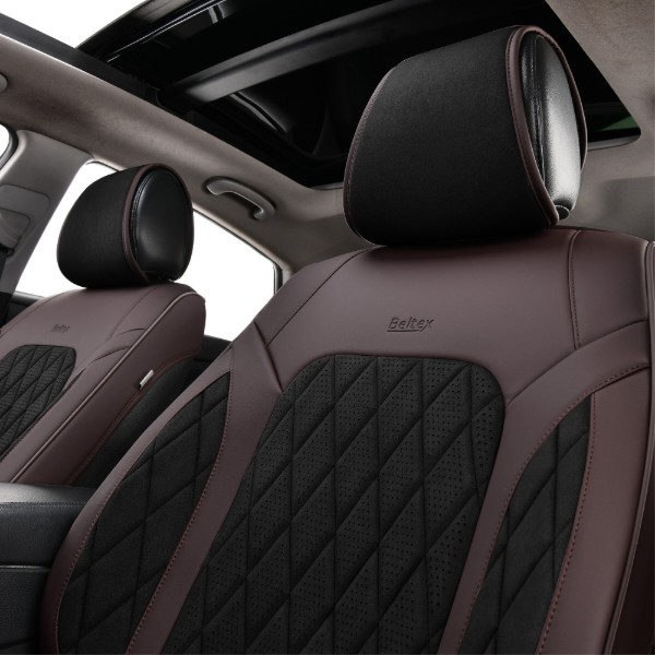 Фото - Комплект накидок на сидіння автомобіля Beltex 3D Malibu black-brown (BX89700)