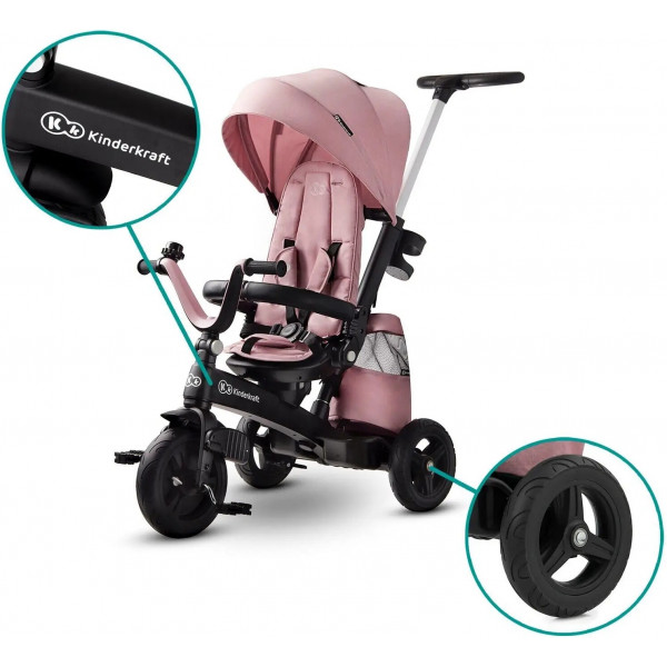 Фото - Триколісний велосипед Kinderkraft Easytwist Mauvelous Pink (KKRETWIPNK0000)