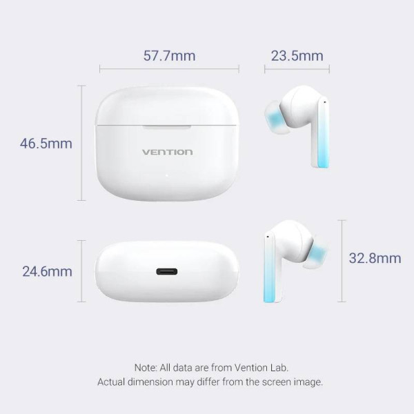 Фото - Навушники вкладиші бездротові TWS Vention Elf Earbuds E04 White (NBIW0)
