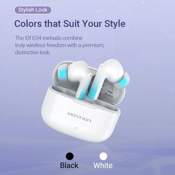 Фото - Навушники вкладиші бездротові TWS Vention Elf Earbuds E04 White (NBIW0)