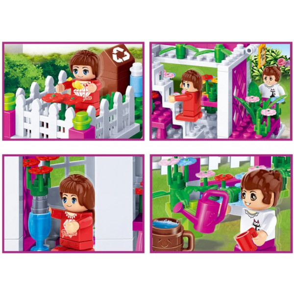 Фото - Пластиковий конструктор Banbao
"Модне місто" (252 Ел.) Квіткова крамниця (6116)