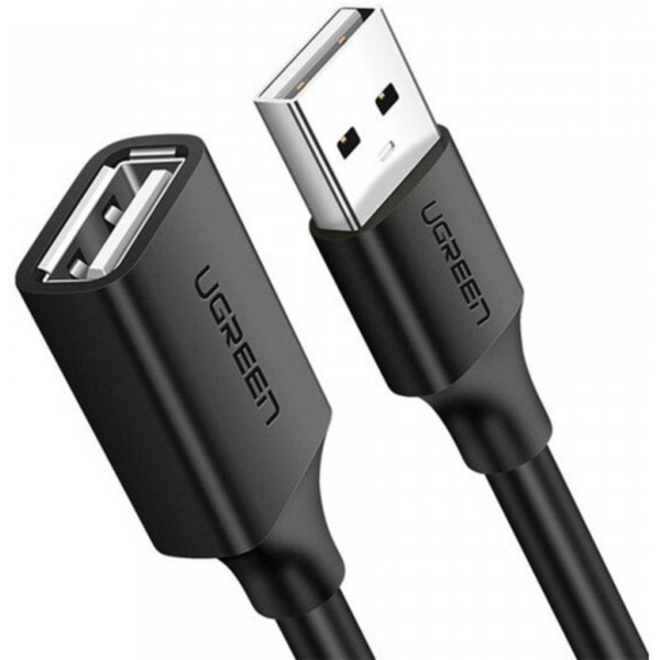 Фото - Кабель USB Type-A - USB Type-A UGREEN US103 USB 2.0 AM-AF 5 m Nickel Plating Extension Cable Black (10318)
