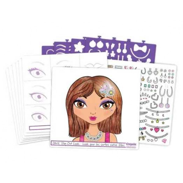 Фото - Набор для творчества микс Crayola ''Юный визажист'' большой, с наклейками и трафаретами, 40 стр. (04-1056)