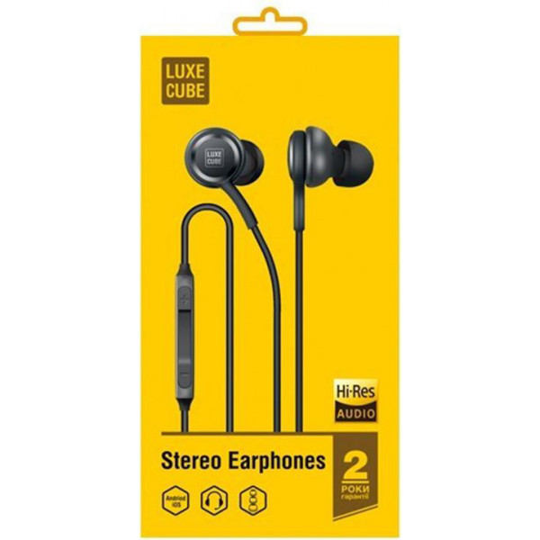 Фото - Навушники вкладиші дротові Luxe Cube HiRez Audio Grey (8886668687430)