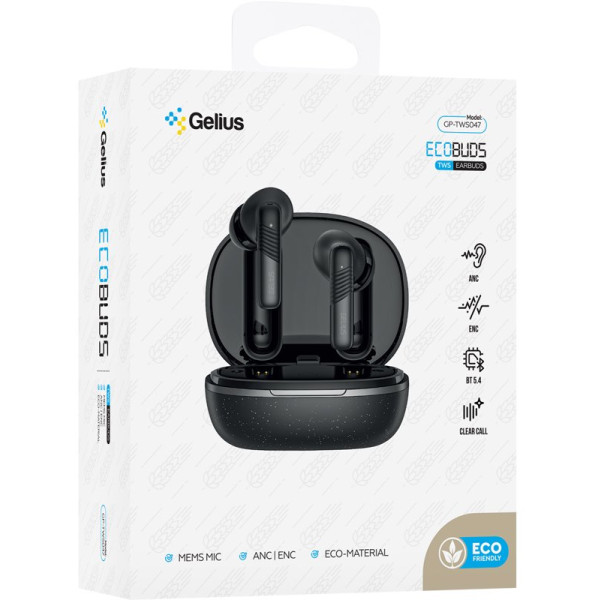 Фото - Навушники вкладиші бездротові TWS Gelius EcoBuds GP-TWS047 Black (101288)