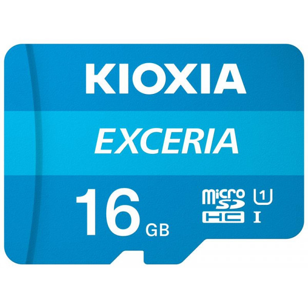 Фото - Карта памяти Kioxia MicroSDHC 16GB UHS-I Class 10 Exceria R100MB/s (LMEX1L016GG2) + SD-адаптер