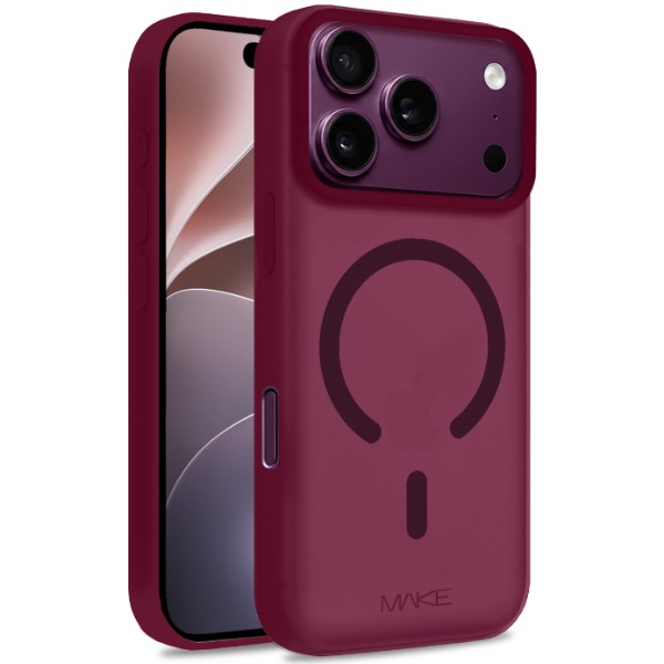 Фото - Чохол для смартфону MAKE Aura Magnet for Apple iPhone 18 Pro/17 Pro Burgundy (MCLAM-AI18P/17PRD)