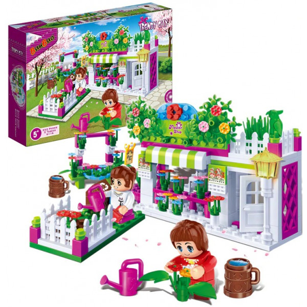 Фото - Пластиковий конструктор Banbao
"Модне місто" (252 Ел.) Квіткова крамниця (6116)