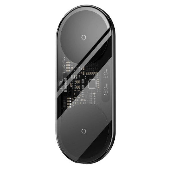 Фото - Бездротовий зарядний пристрій Baseus 20W Digital LED Display (WXSX010101)