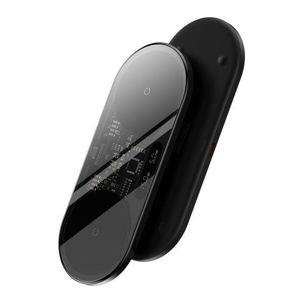 Фото - Бездротовий зарядний пристрій Baseus 20W Digital LED Display (WXSX010101)
