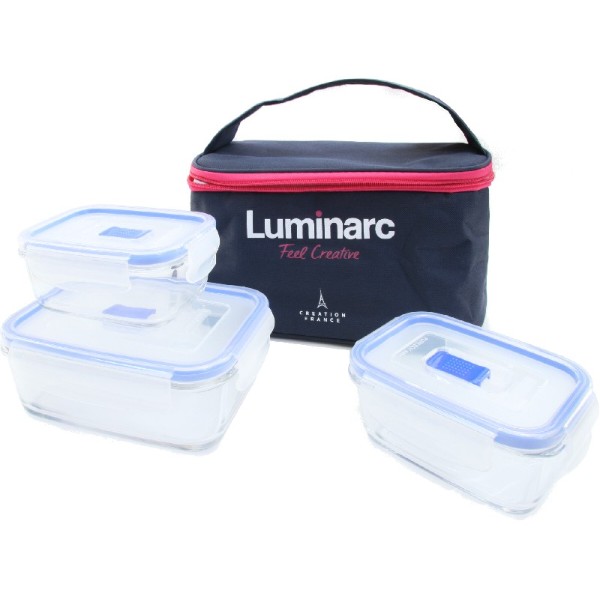 Фото - Набор емкостей для хранения Luminarc Pure Box Active + Bag (P7379) Фото - Набор емкостей для хранения Luminarc Pure Box Active + Bag (P7379)