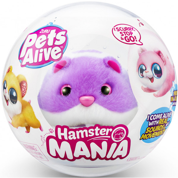Фото - Інтерактивна іграшка Pets & Robo Alive S1 - КУМЕДНИЙ ХОМ'ЯЧОК (фіолет.) (9543-3)