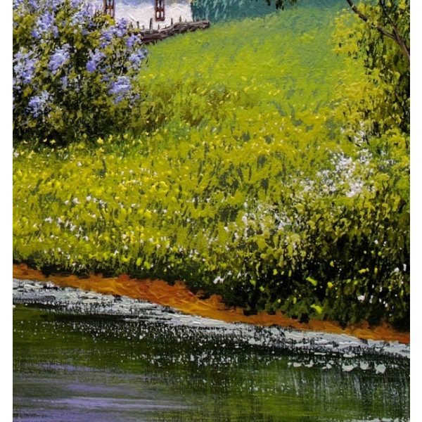 Фото - Алмазная живопись Santi  Весенняя деревня 40х40 см (954320)